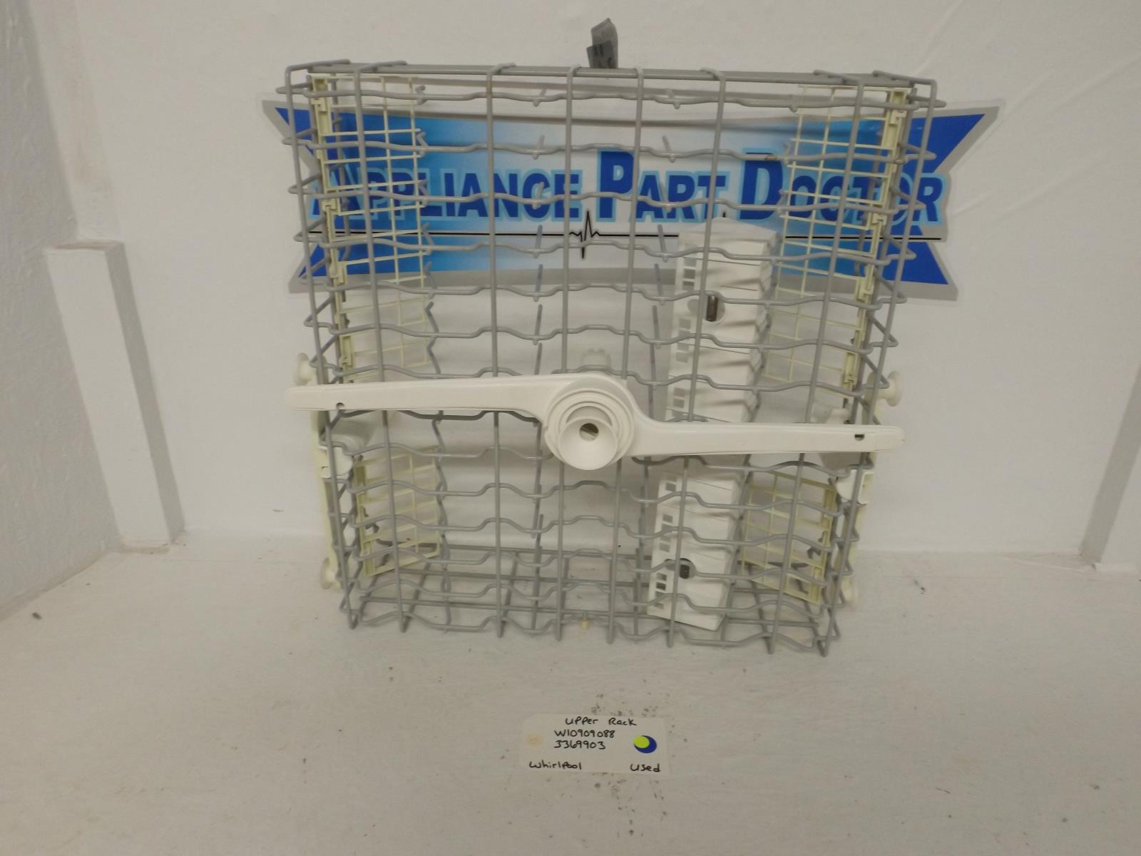 Whirlpool Dishwasher W10909088 3369903 Upper Rack Used Whirlpool Dishwasher W10909088 3369903 Upper Rack Used